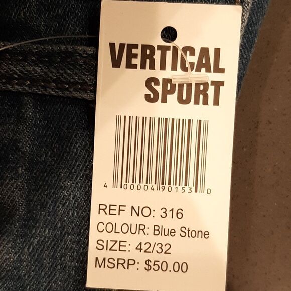 Vertical Sport Blue Stone Straight Leg Jeans NWT - Picture 12 of 12